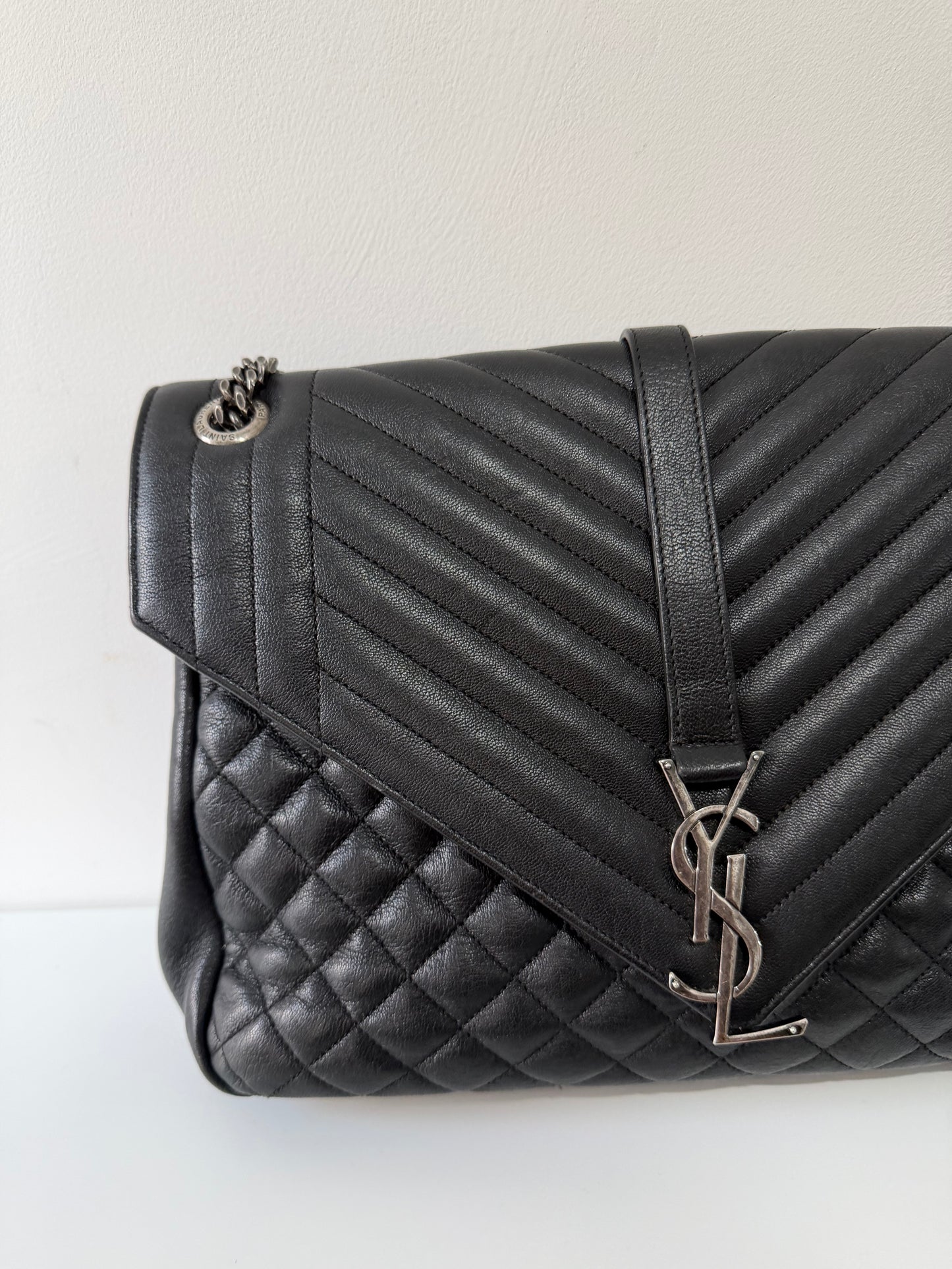 Pre-owned Black Saint Laurent YSL Envelope bag shoulder/crossbody