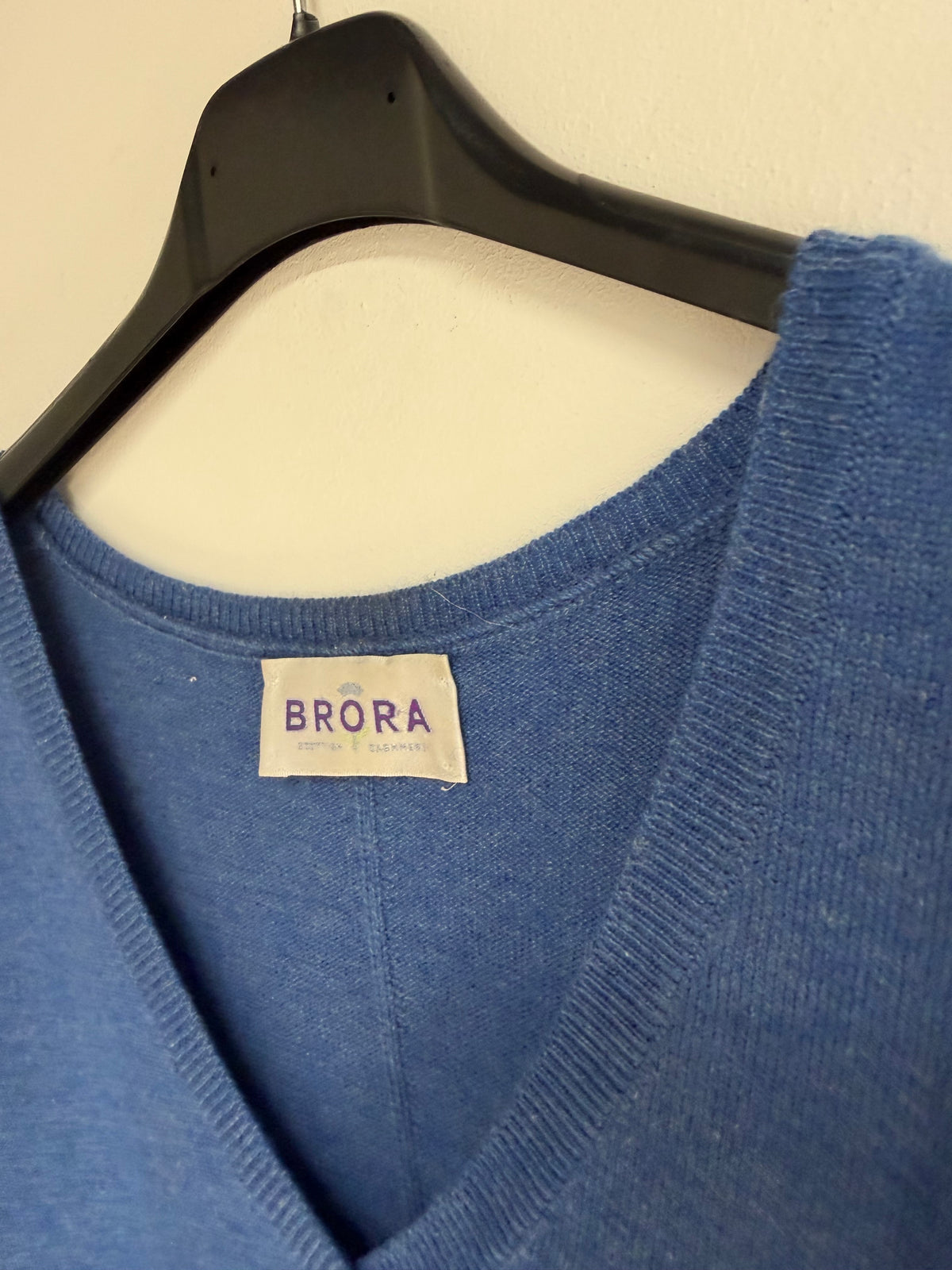 Preloved Brora Jumper Size 8-10 Blue