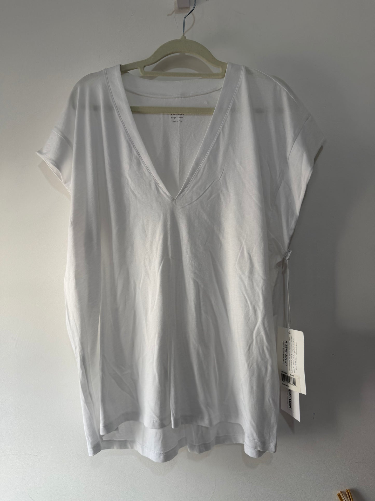 Preloved NEW White Frame Brand New T Shirt, Size Large