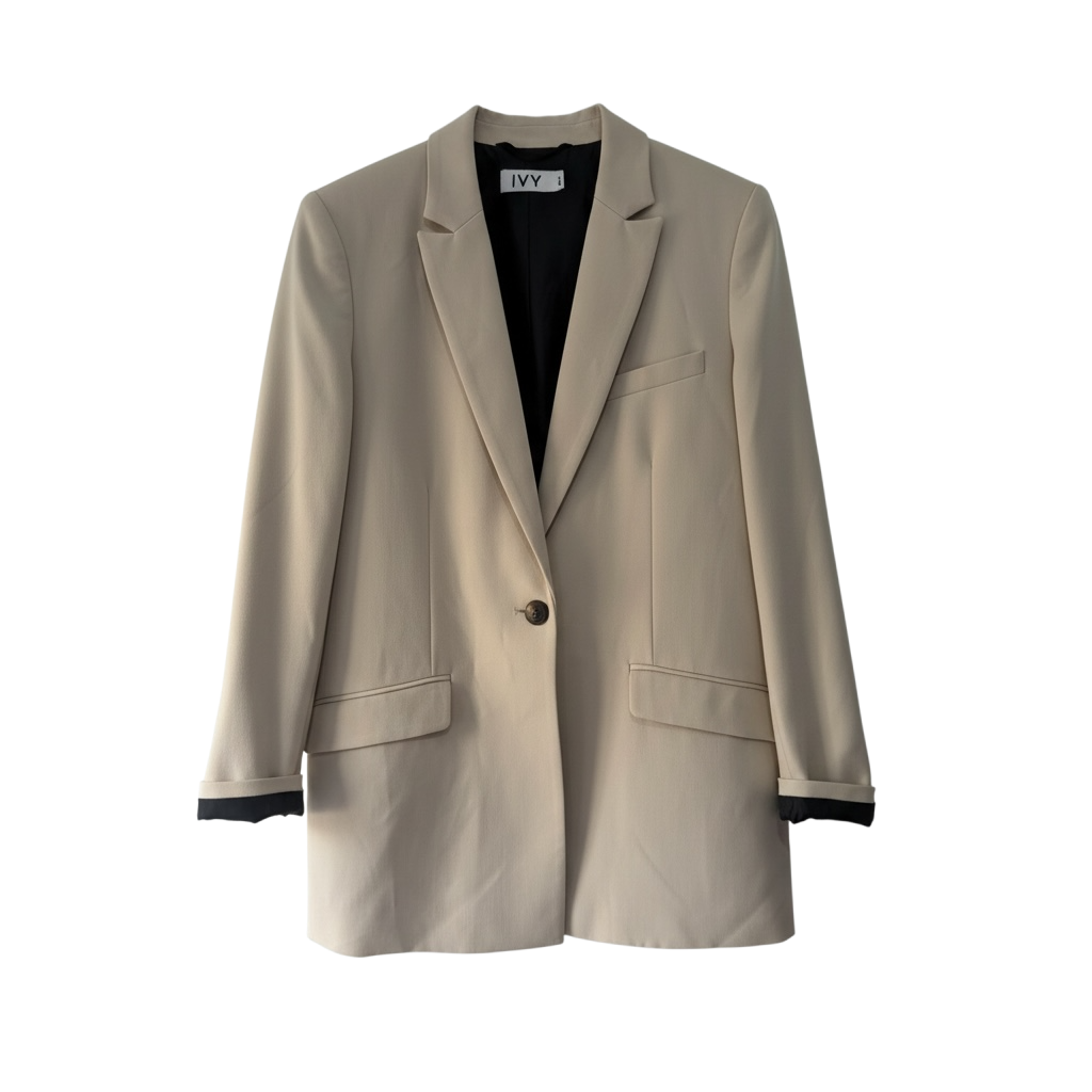 Preloved Beige IVY Copenhagen Brand New Blazer, Size 8 but fits a true 12