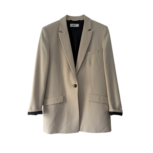 Preloved Beige IVY Copenhagen Brand New Blazer, Size 8 but fits a true 12