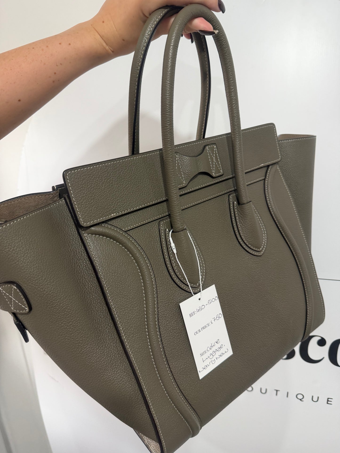 Taupe Grey Celine Luggage Bag, Excellent Condition