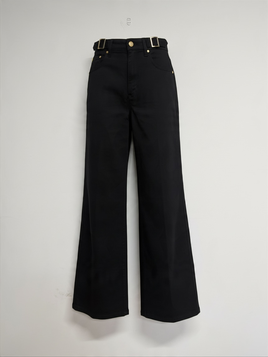 Preloved BNWT Donna IDA Wide Leg Jeans Waist 26 Size 8 Black