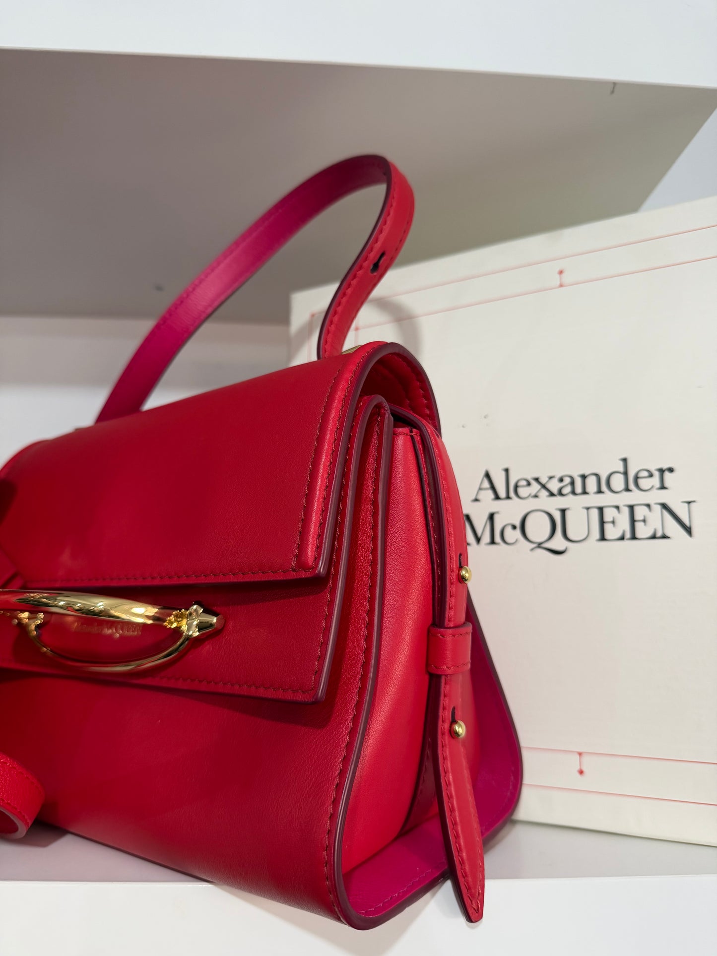 Red Brand New Alexander Mcqueen Handbag