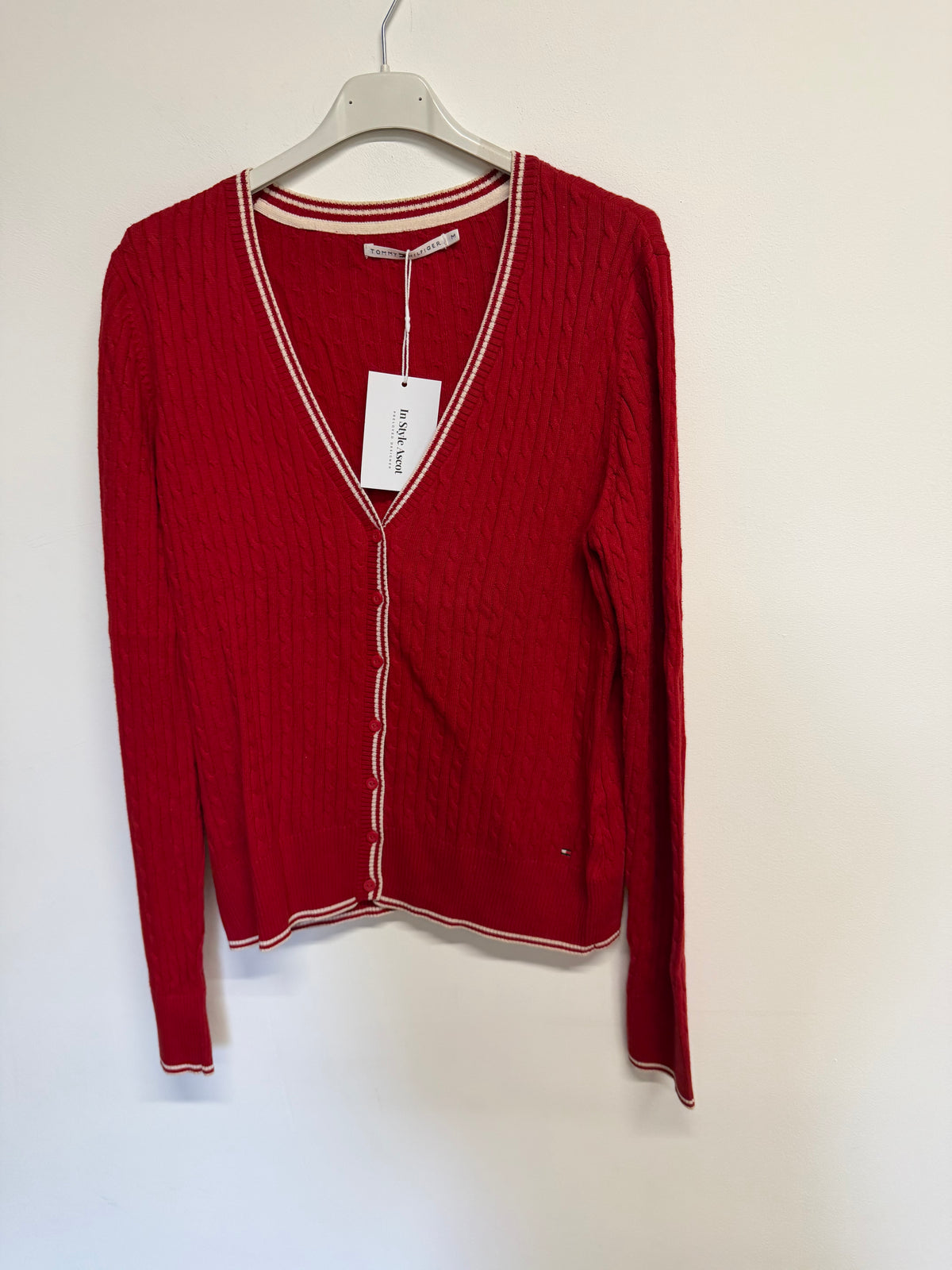 Preloved Tommy Hilfiger Cardigan Size M Red