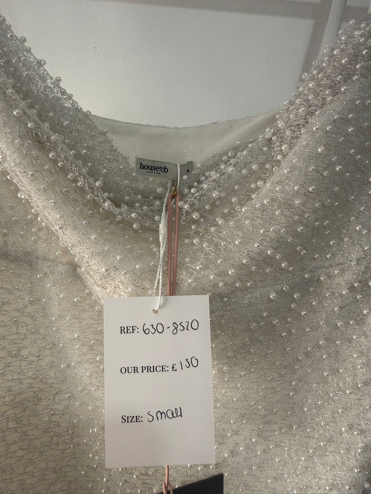 Preloved, Silver Pearl  House of CB Dress, Small