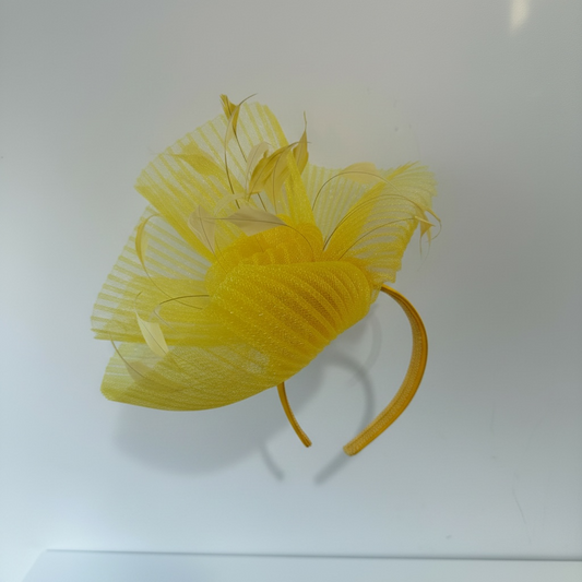 Preloved Yellow Ascot Fascinator Headband