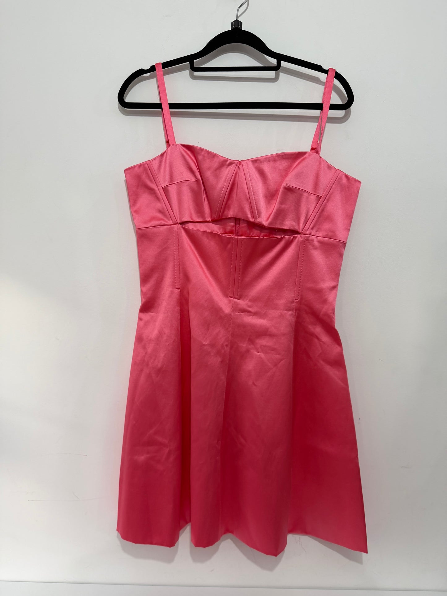 Preloved Pink Satin Patou Dress, UK 12