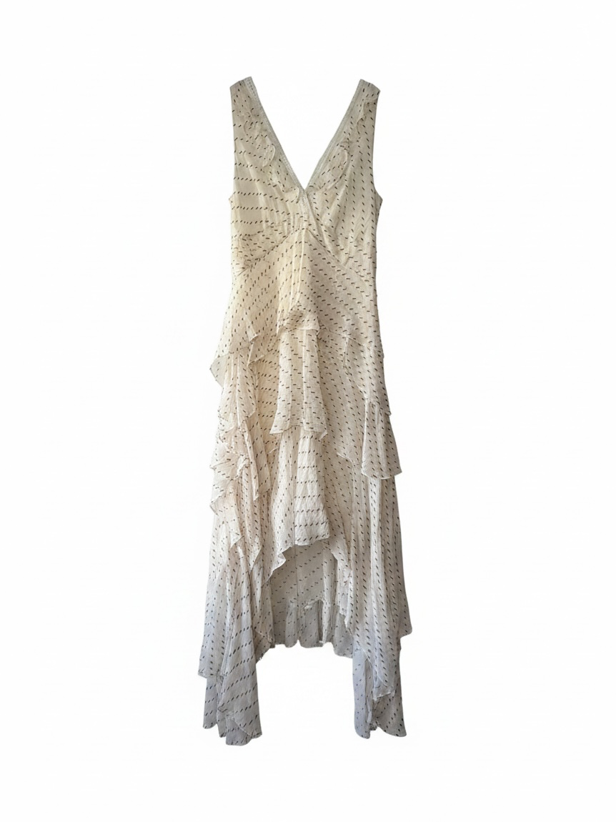 Preloved Diane Von Furstenburg Dress Size UK 14 White