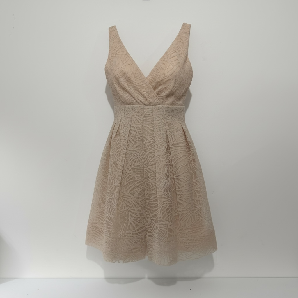 Pre-owned, Beige Pink Diane Von Furstenburg Ascot Dress, Size XS