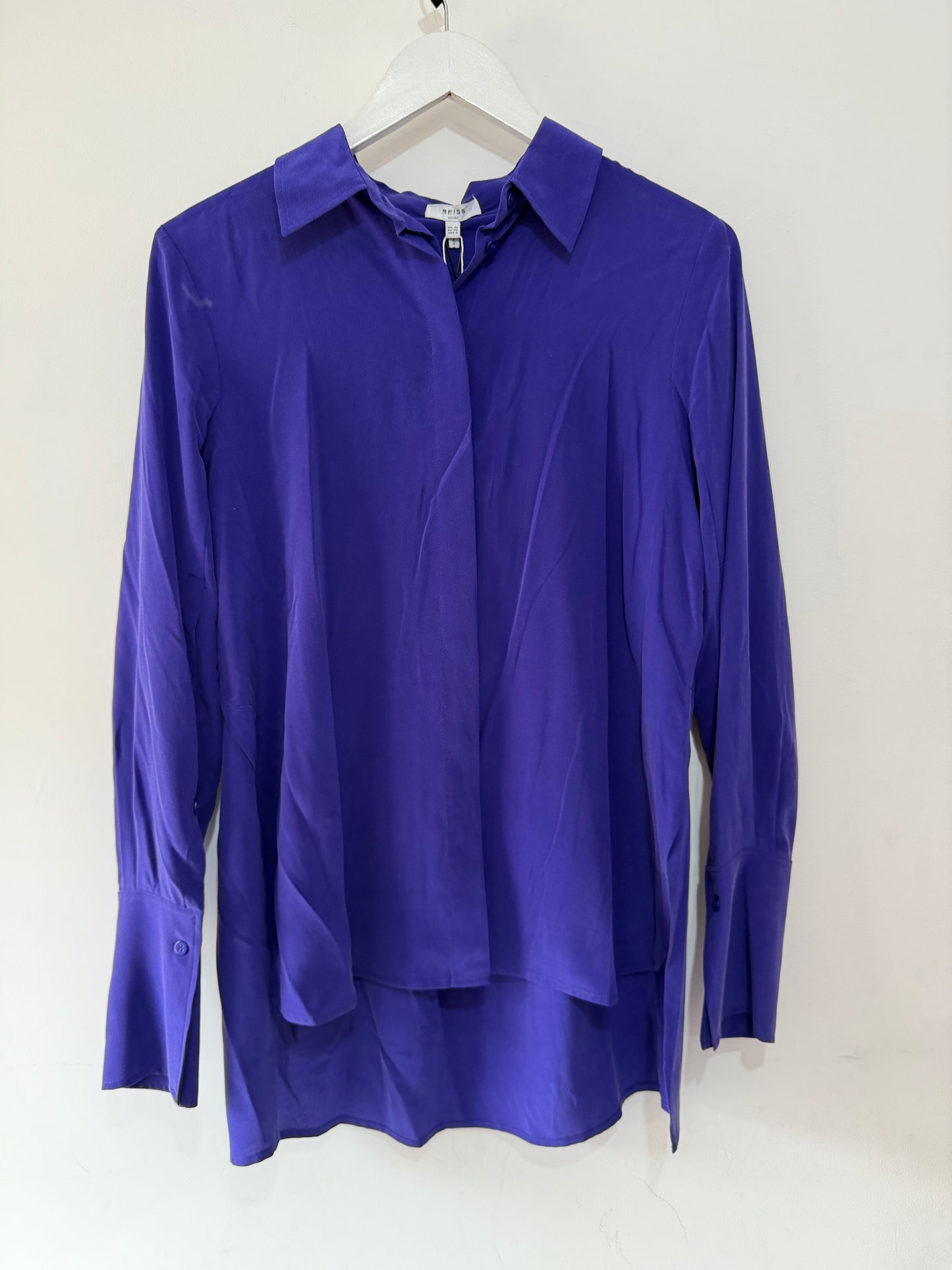Preloved Purple Silk Brand New Silk Shirt Size 10