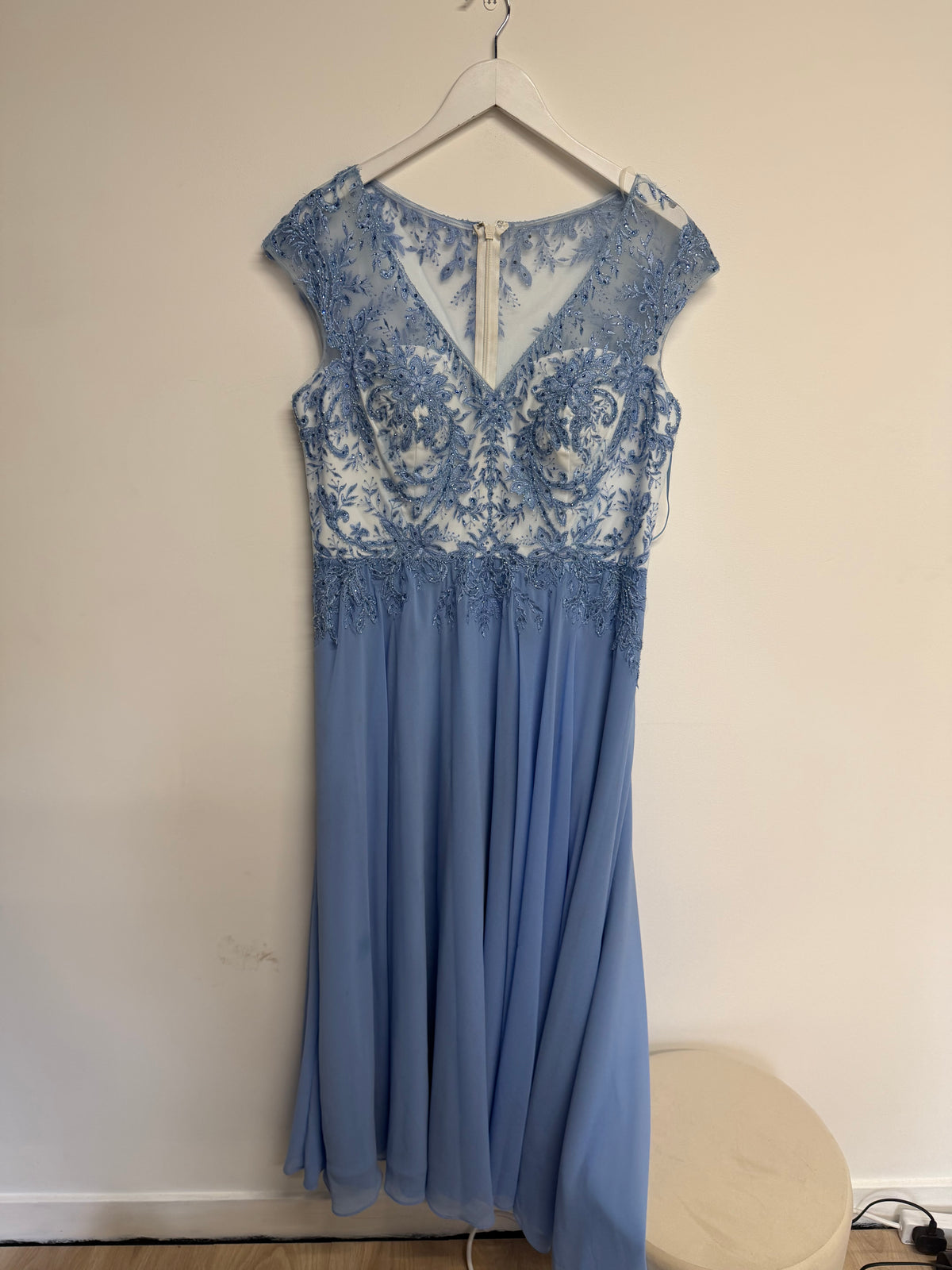 Preloved Veni Infantino Dress Size 14 Blue