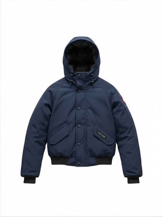 Preloved Canada Goose Bomber Kids Coat Age 7-8 Navy