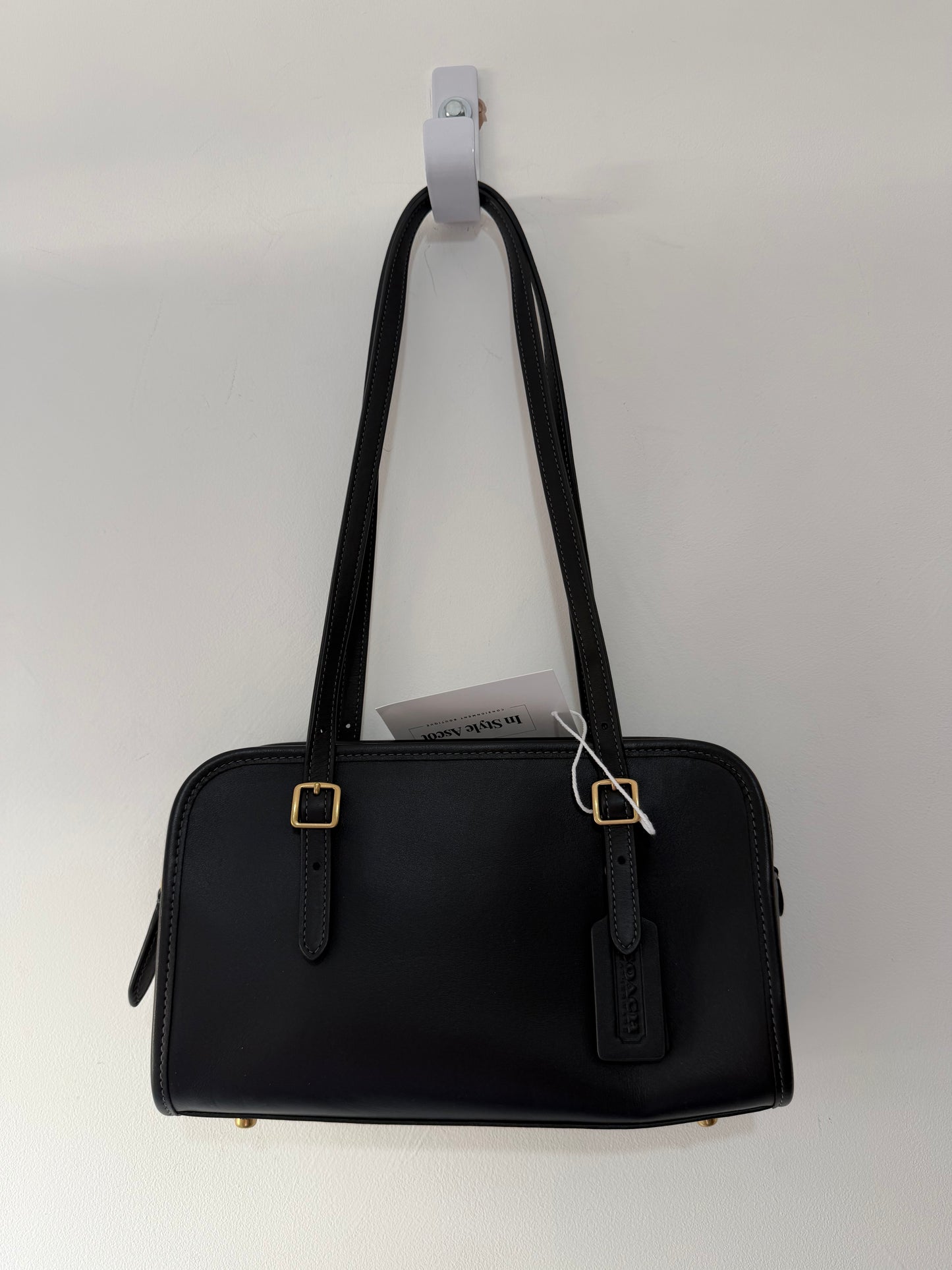 Pre-owned Black Coach Swing Bag, 25cm Wide
