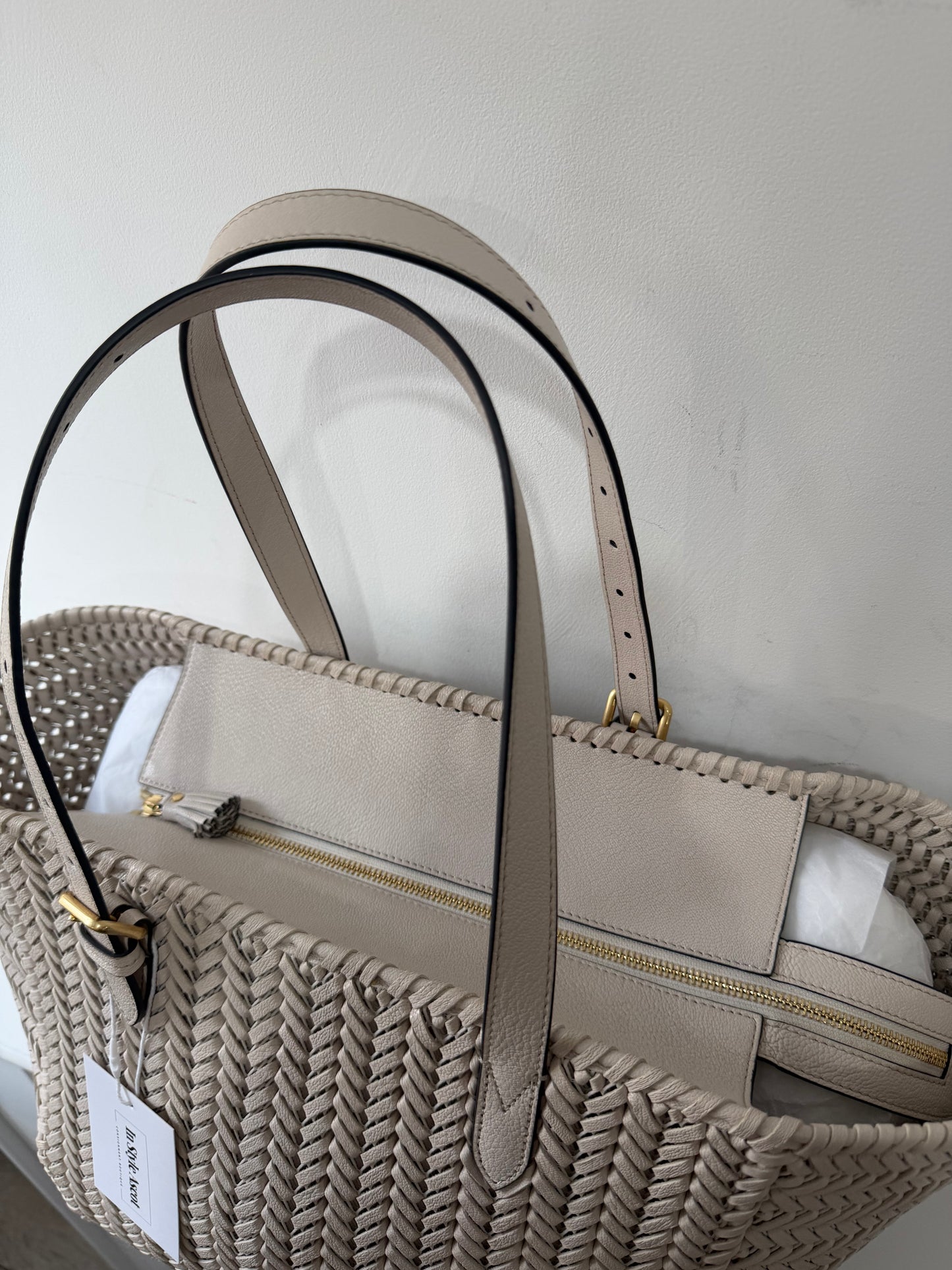Preloved, Like New, Chalk Anya Hindmarch Handbag Neeson Tote, Large