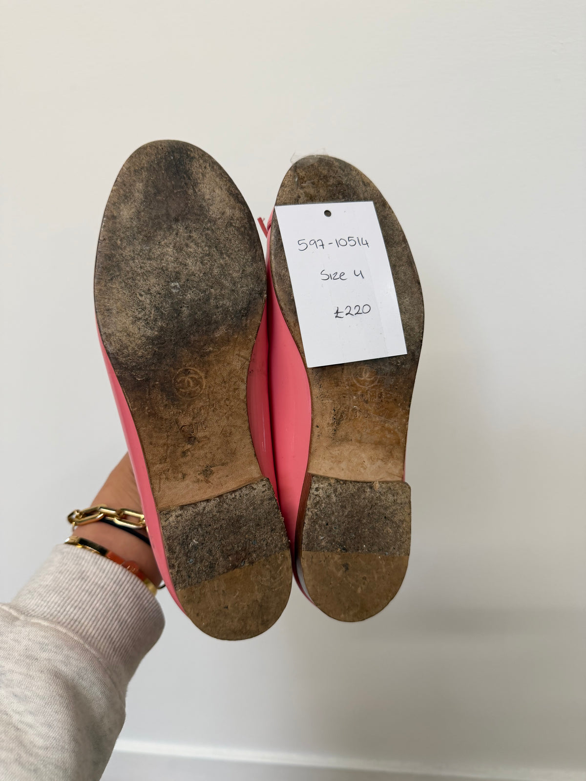 Preloved Chanel Ballet Flats Size 4 Pink