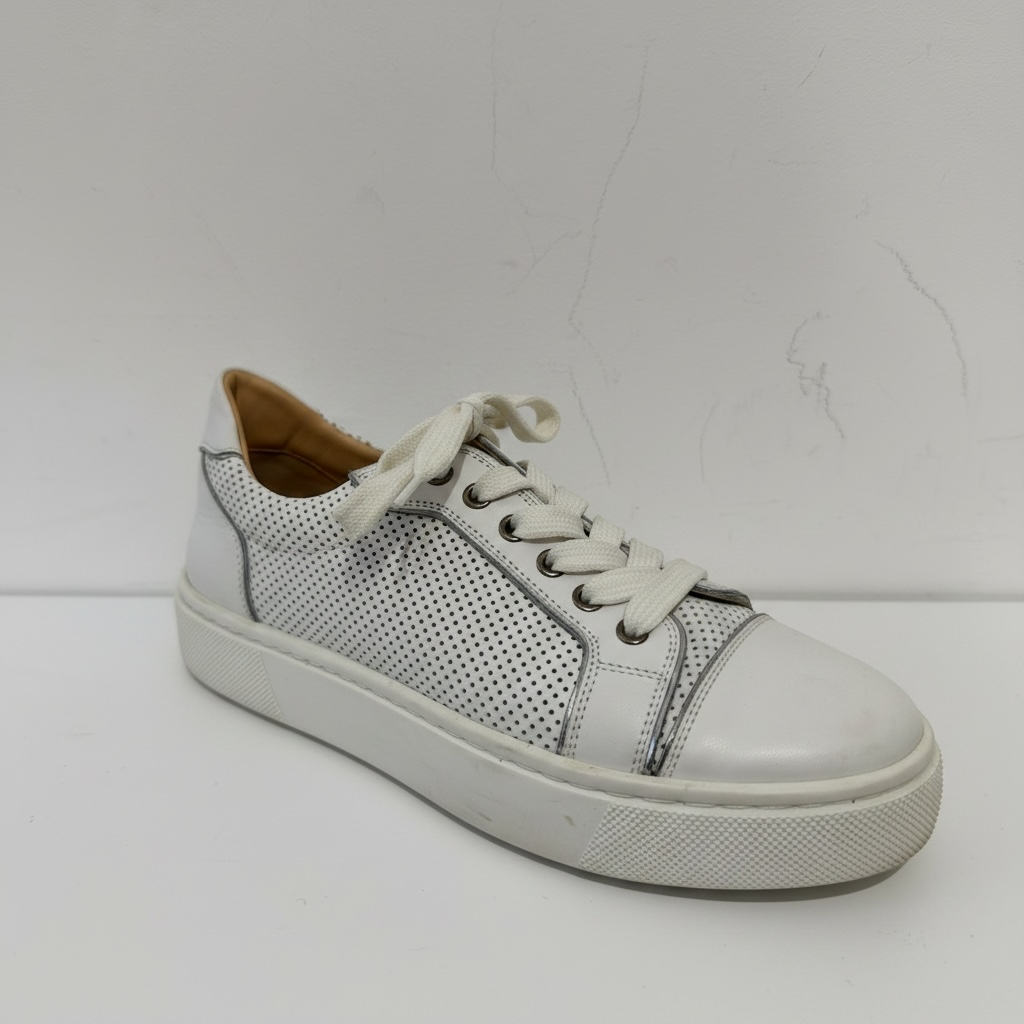 Pre-owned, White Christian Louboutin Sneakers Trainers, Size 6 (39)