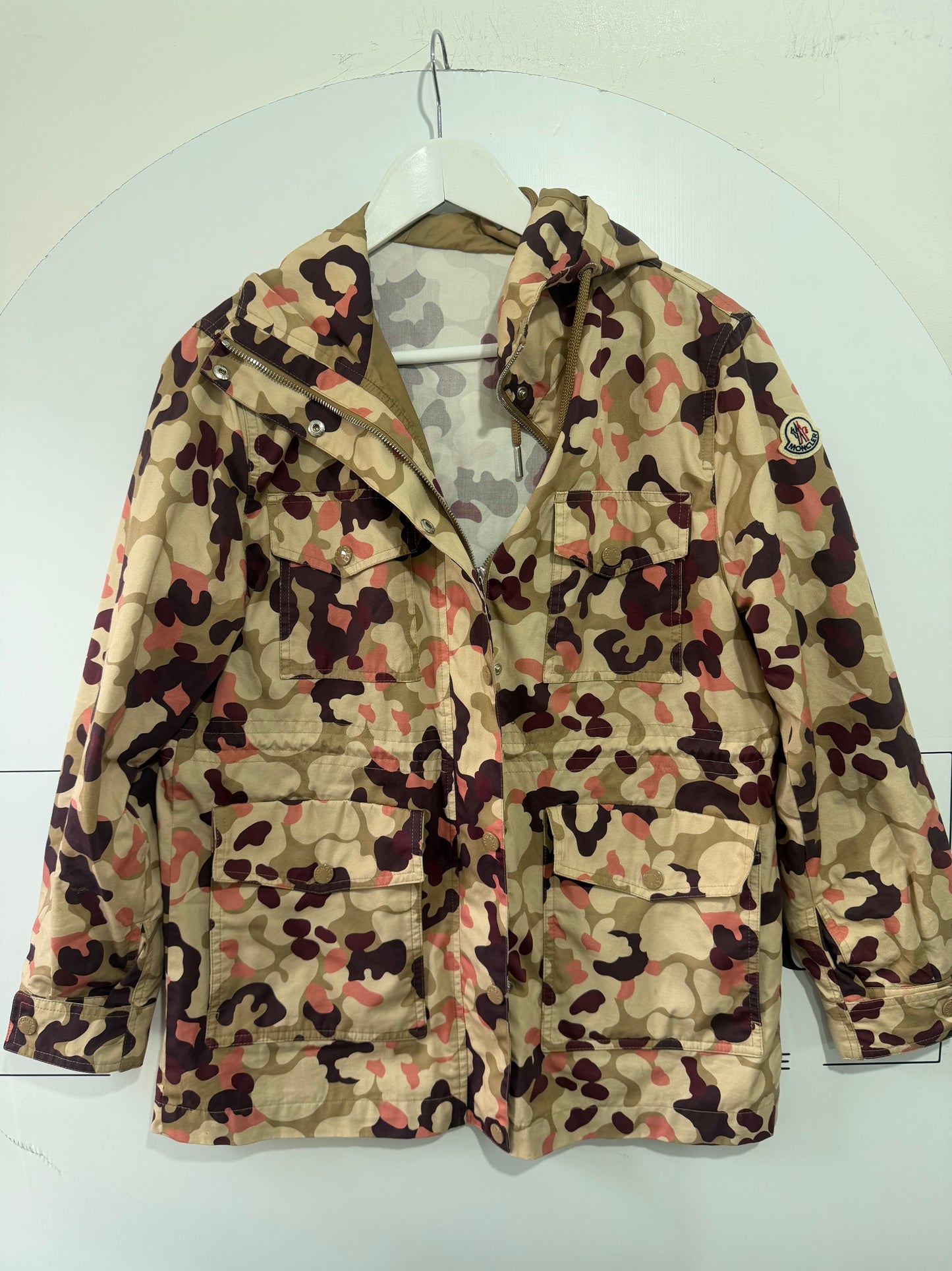 Camo Moncler Jacket, Size S