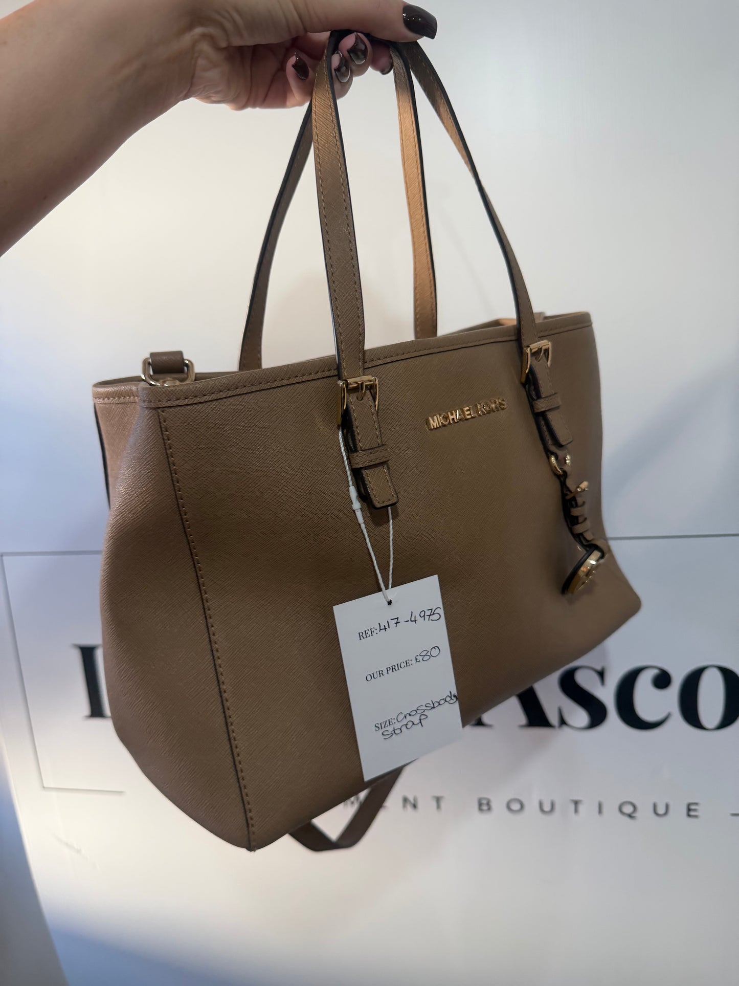 Brown/Beige Michael Kors Bag, Crossbody Strap