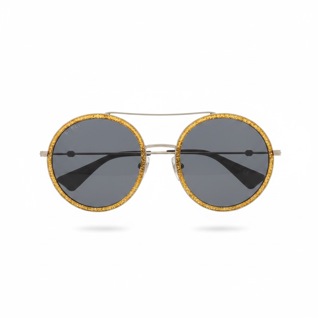 Pre-owned, Black/Gold Gucci Sunglasses