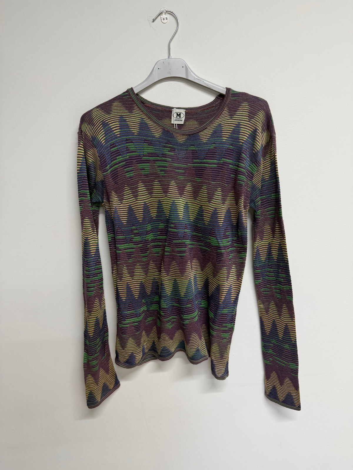 Preloved Missoni Long Sleeve Top Size L Fits a 12 Purple