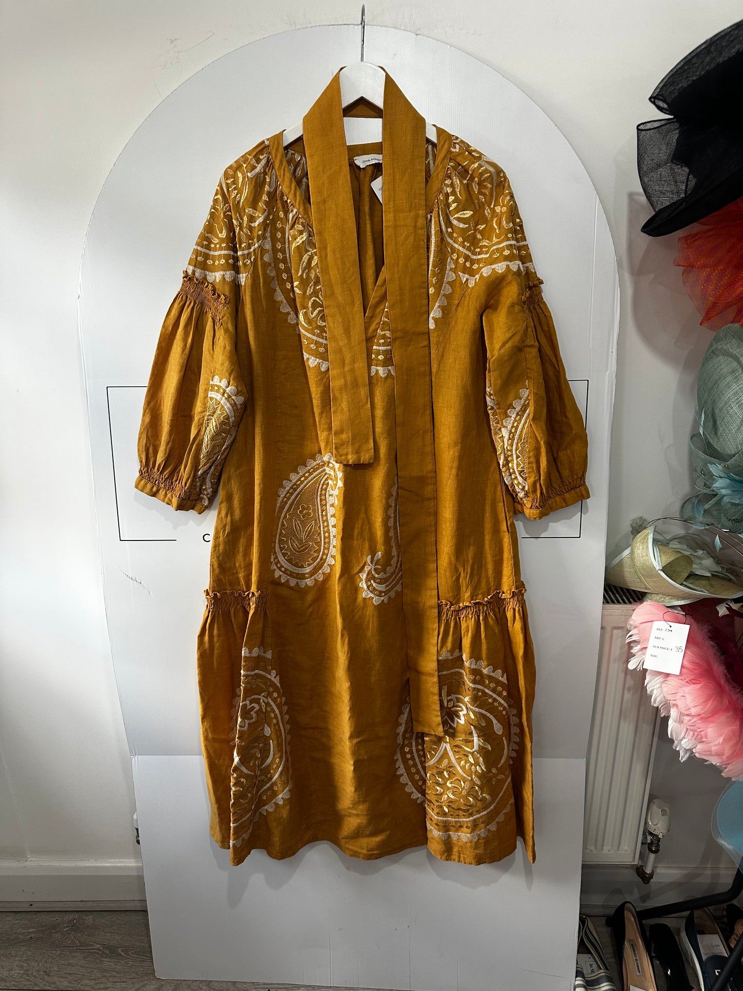 Greek Archaic Kori Dress with Belt, Size M (Generous)