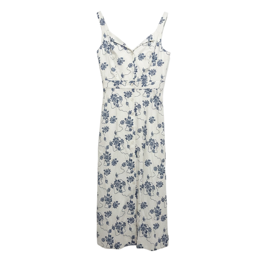 Preloved White & Blue Equipment Dress, 6 XS