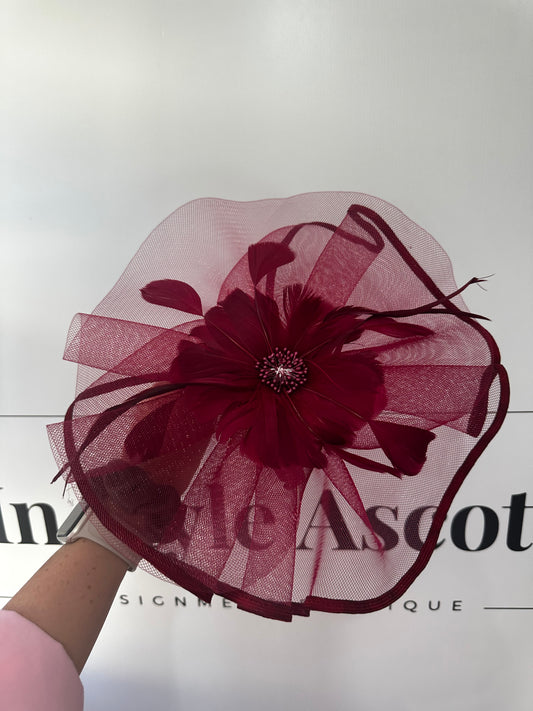 Burgundy Fascinator
