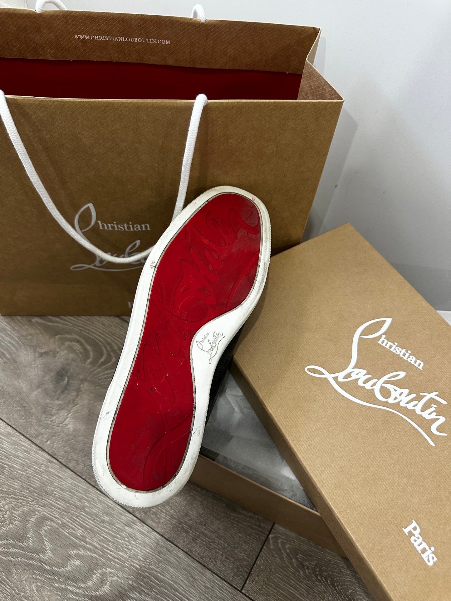 Black Christian Louboutin Sneakers, Size Mens 43