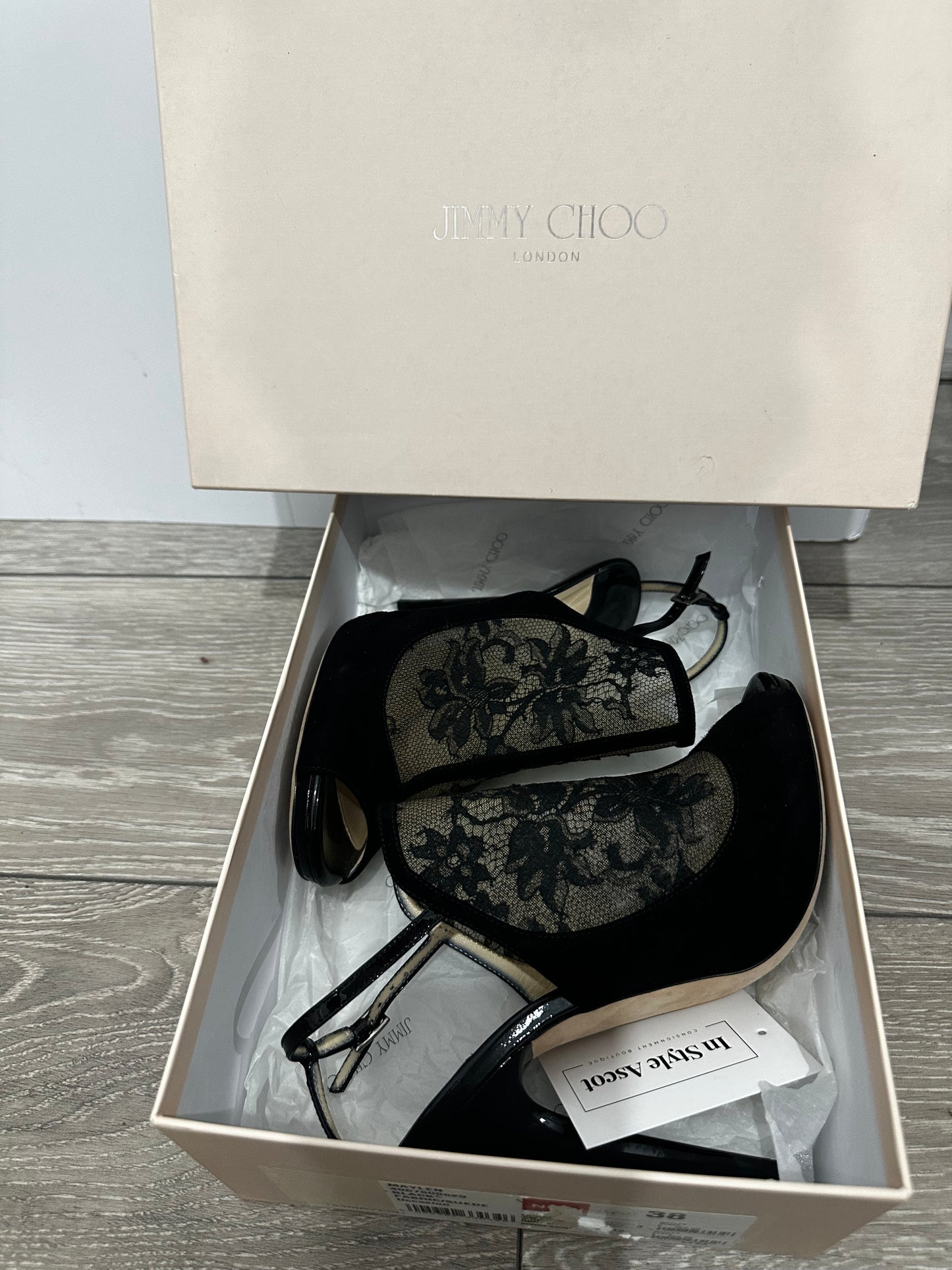 Black Jimmy Choo Heels, Size UK 5 - 38