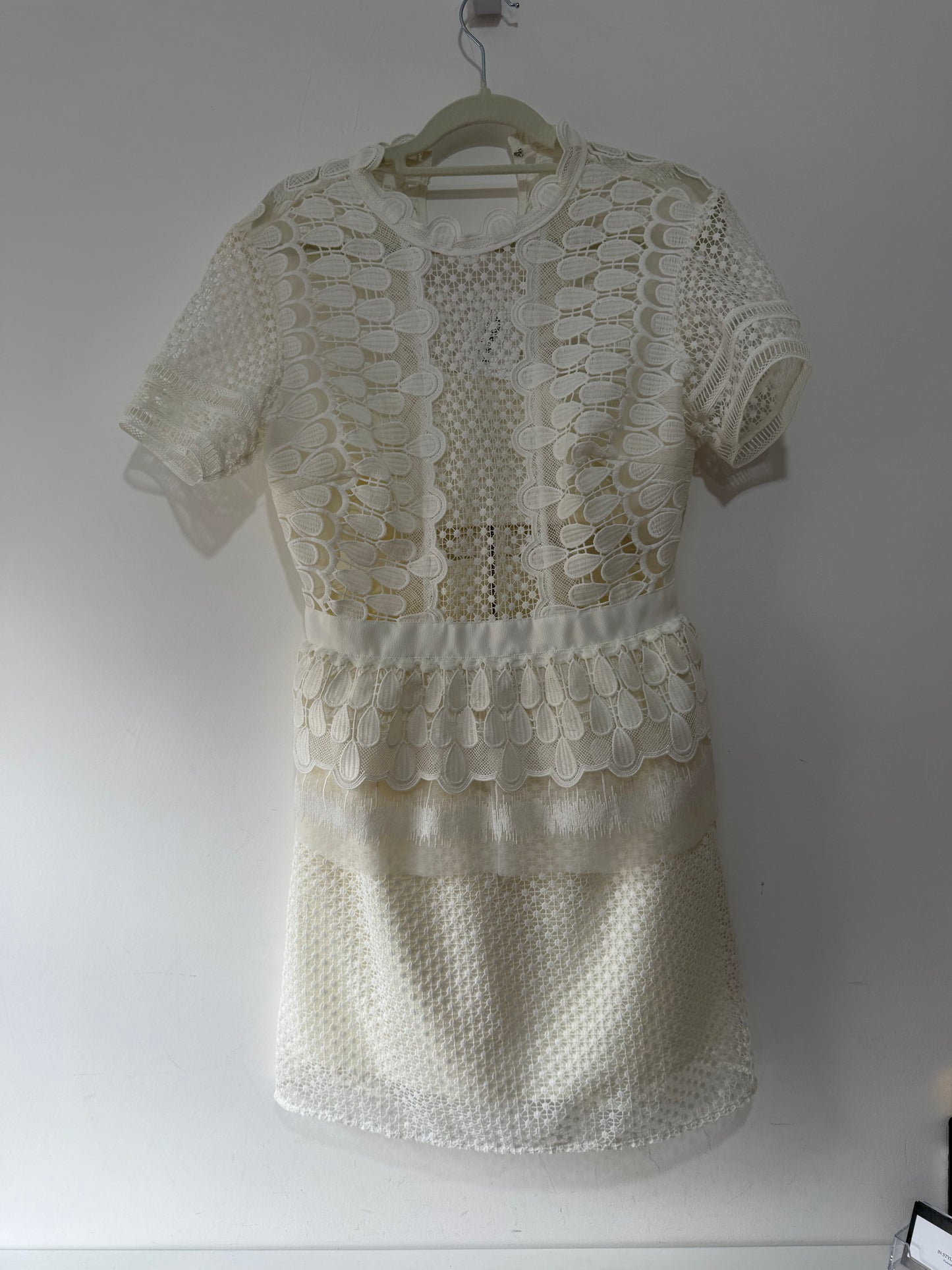 Preloved Self-Portrait Dress Size 12 White