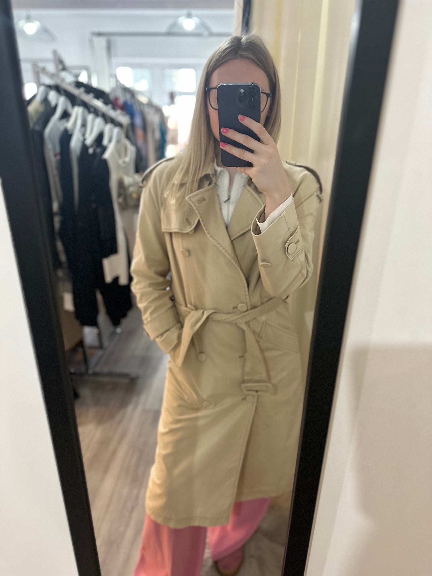 Beige Anine Bing Coat, XS but fits a S/M