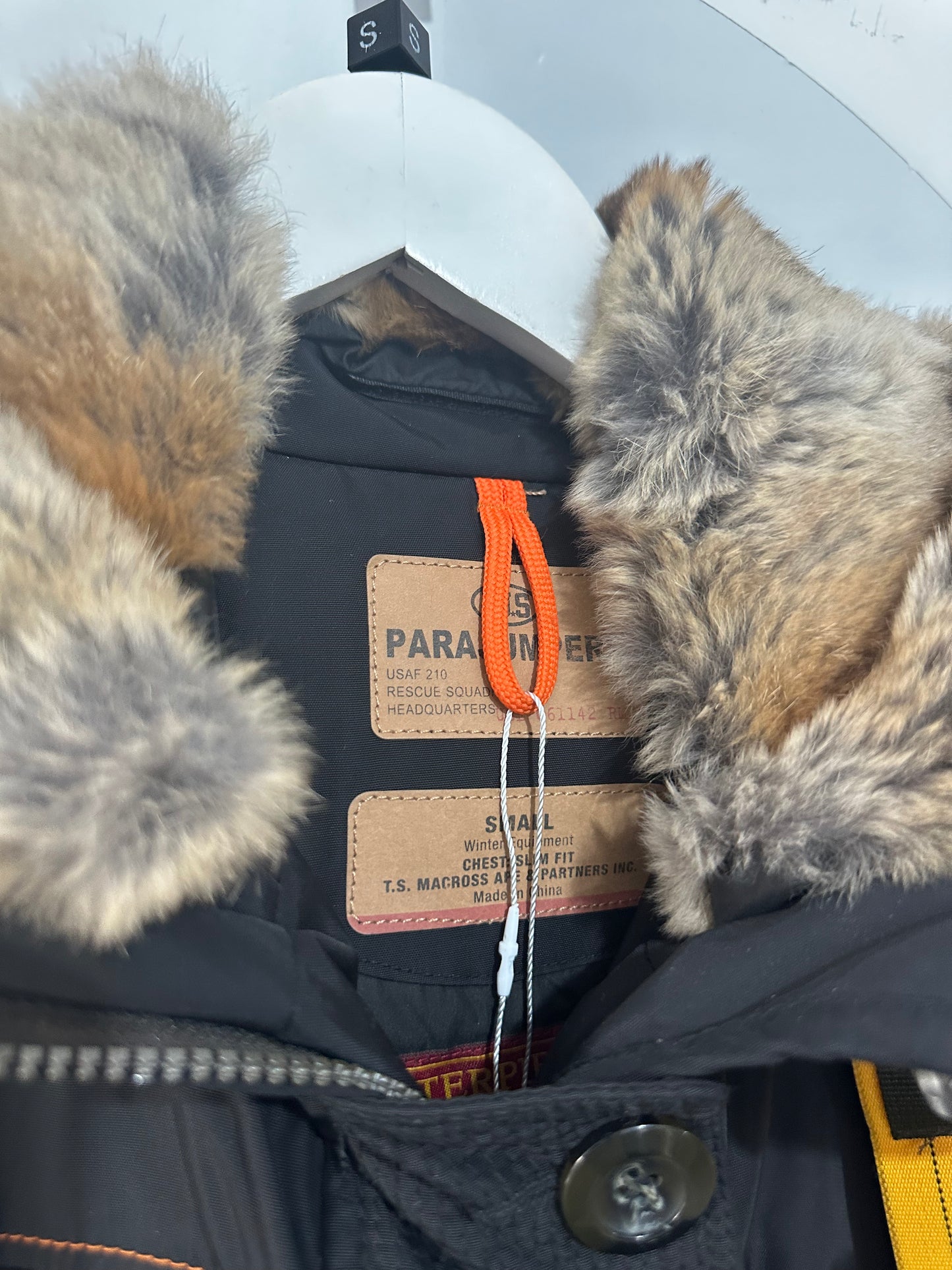 Black Parajumpers Parka Coat, Small/medium
