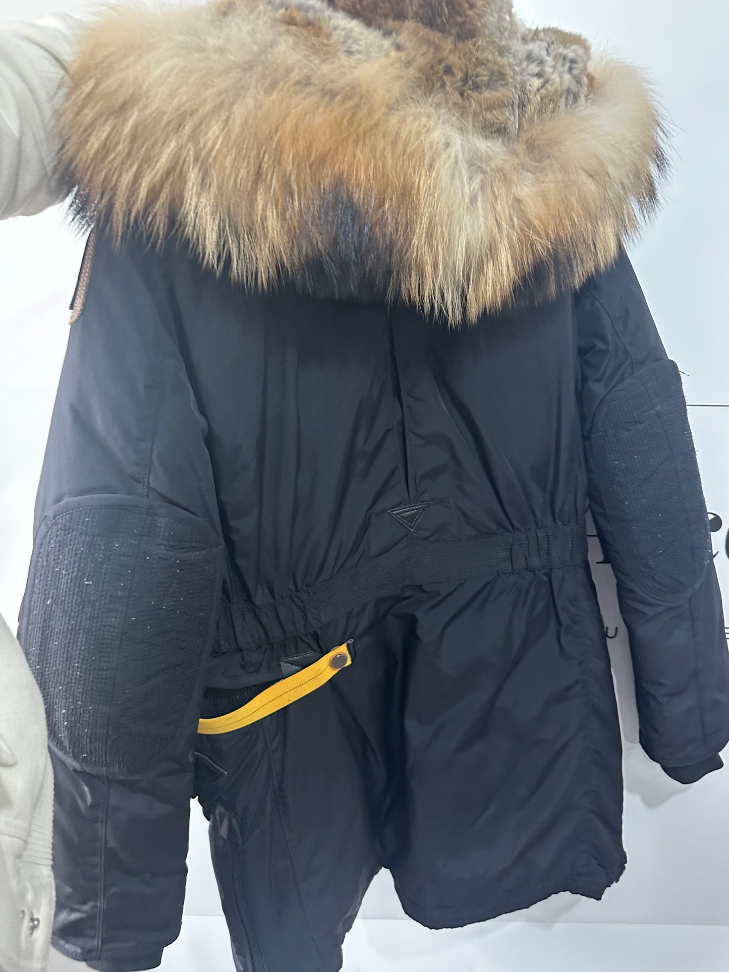 Black Parajumpers Parka Coat, Small/medium
