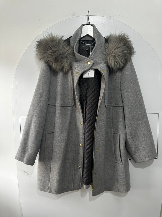 Grey Laura Ashley Wool Blend Coat, 18