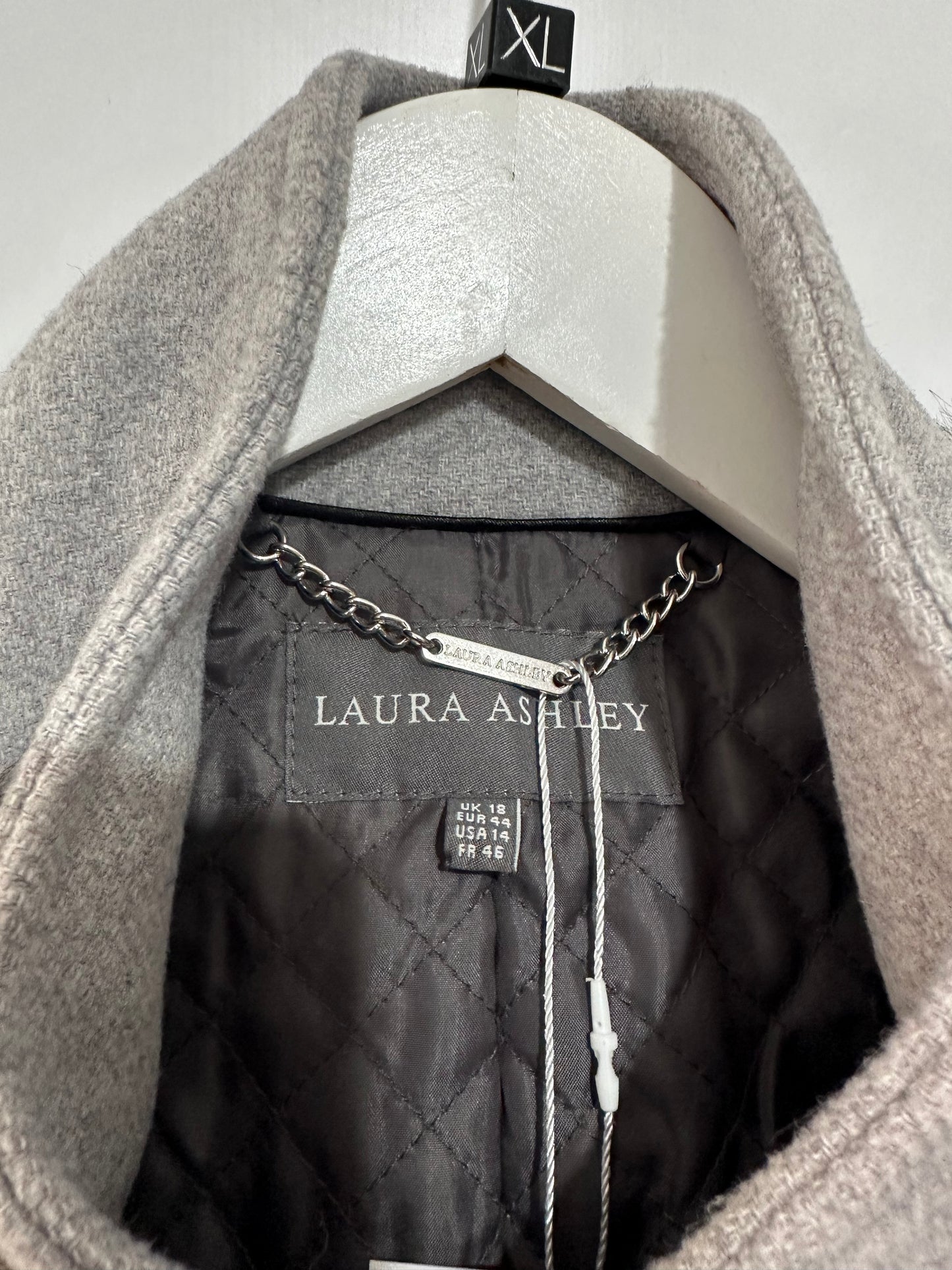 Grey Laura Ashley Wool Blend Coat, 18