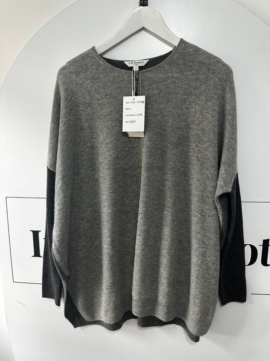 Grey LK BENNETT Wool & Cashmere Jumper, Size S