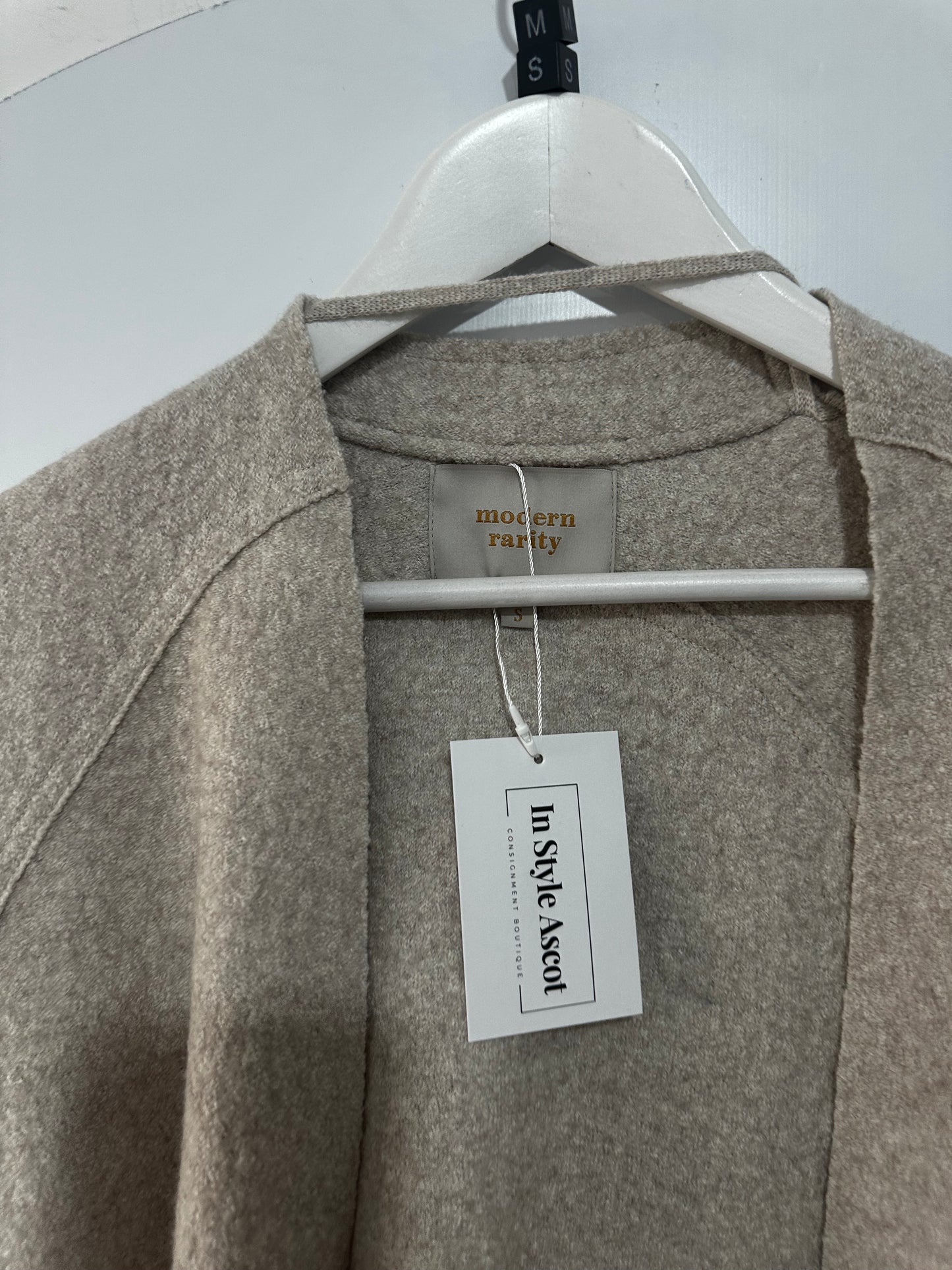 Beige Pink Modern Rarity Coat, Size S (Fits M)