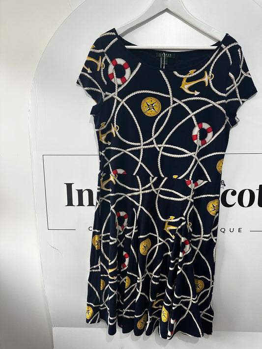 Navy Chain Ralph Lauren Dress, L