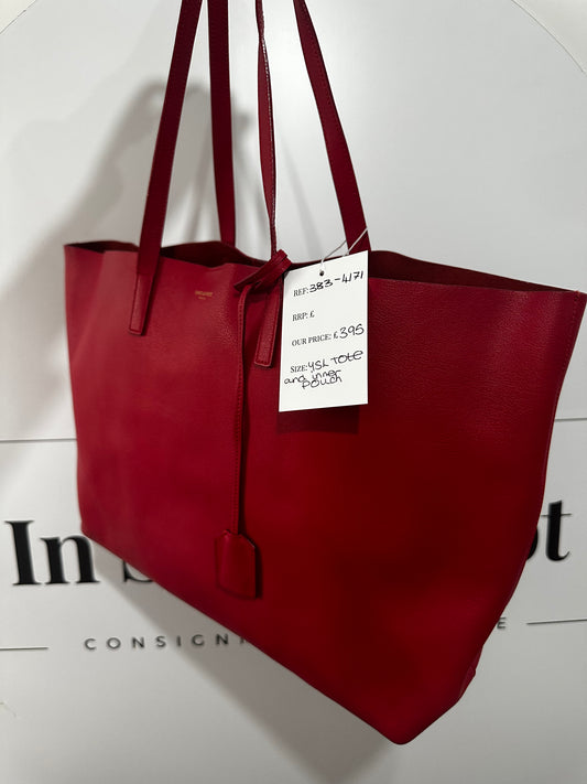 Red Saint Laurent YSL Tote