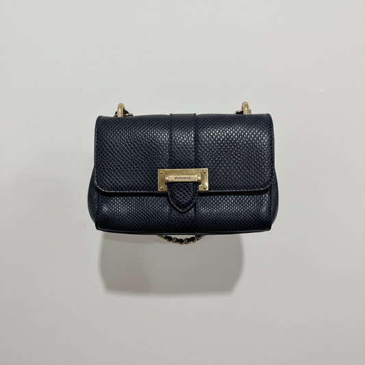 Navy Aspinal of London Crossbody Bag, Small