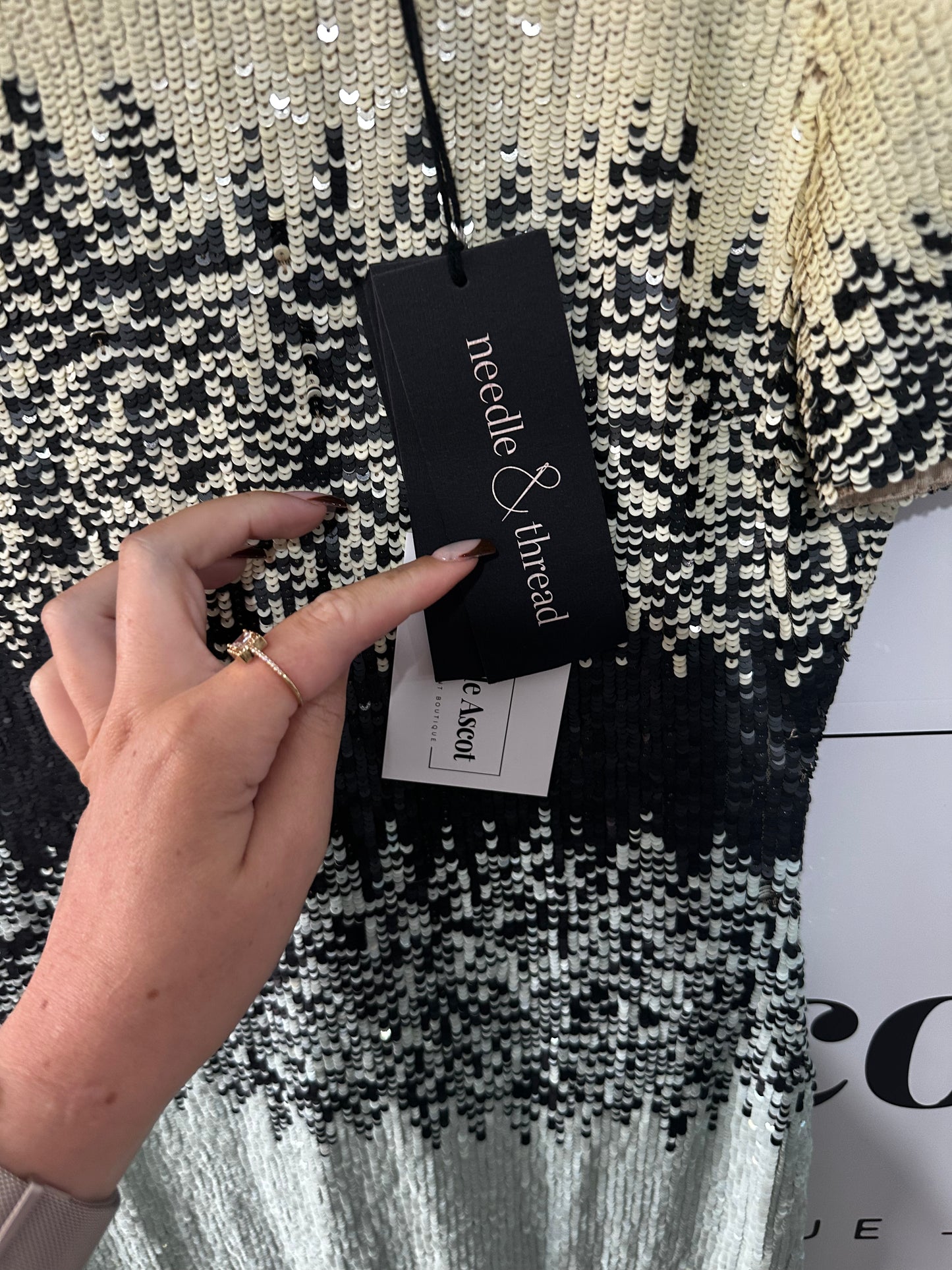 Sequin Needle & Thread Brand New Dress, Size 12