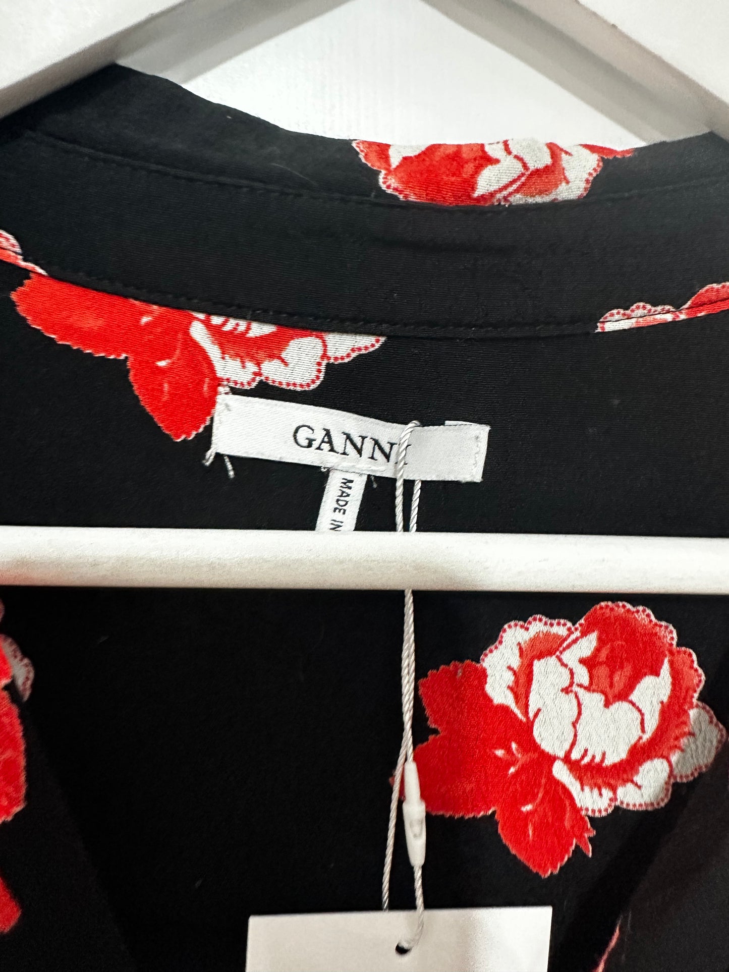 Floral Ganni Blouse, Size 10 (38)