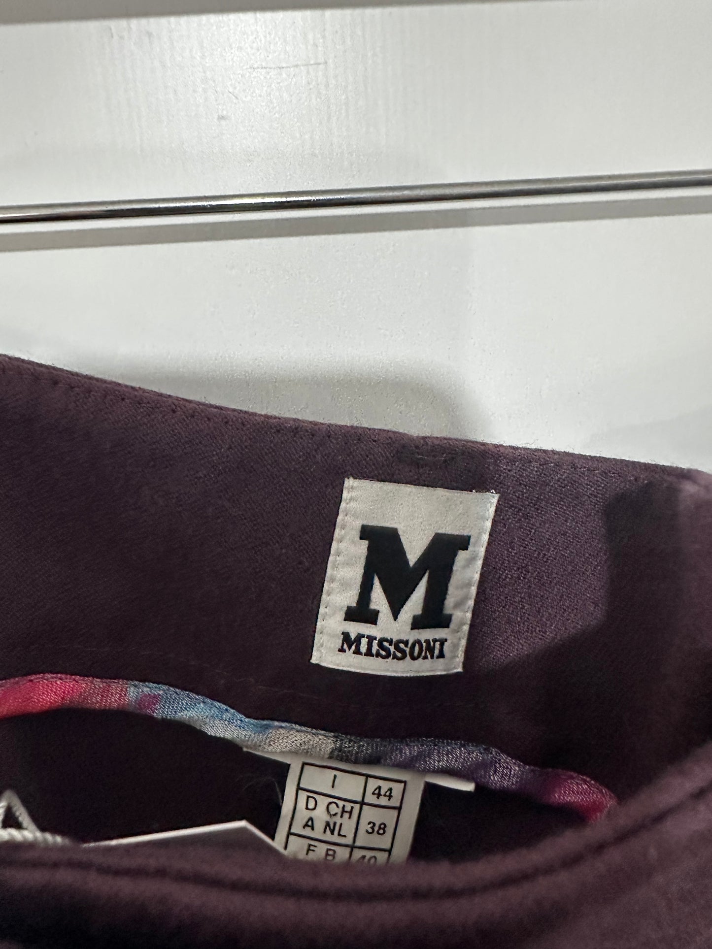 Purple/Aubergine Missoni Trousers, Size 12