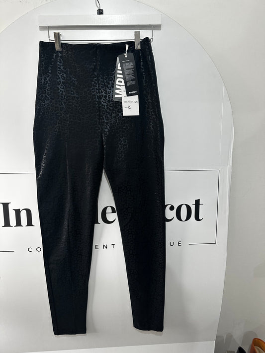 Leopard Print WRAP Trousers, L (Fits a 12)