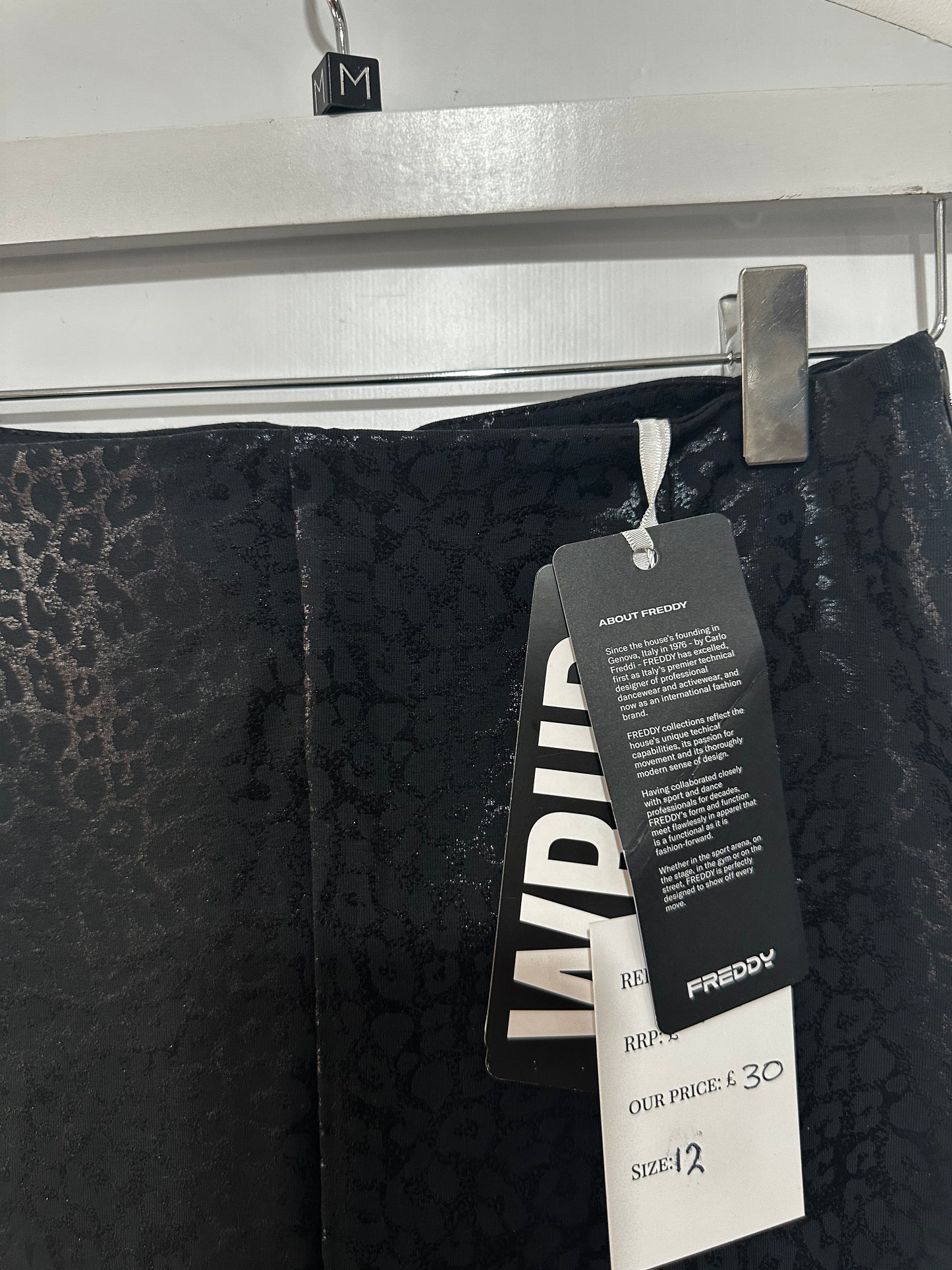 Leopard Print WRAP Trousers, L (Fits a 12)