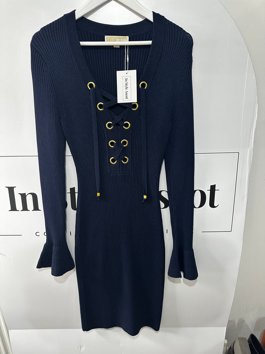 Navy Michael Kors Knit Dress, Size S