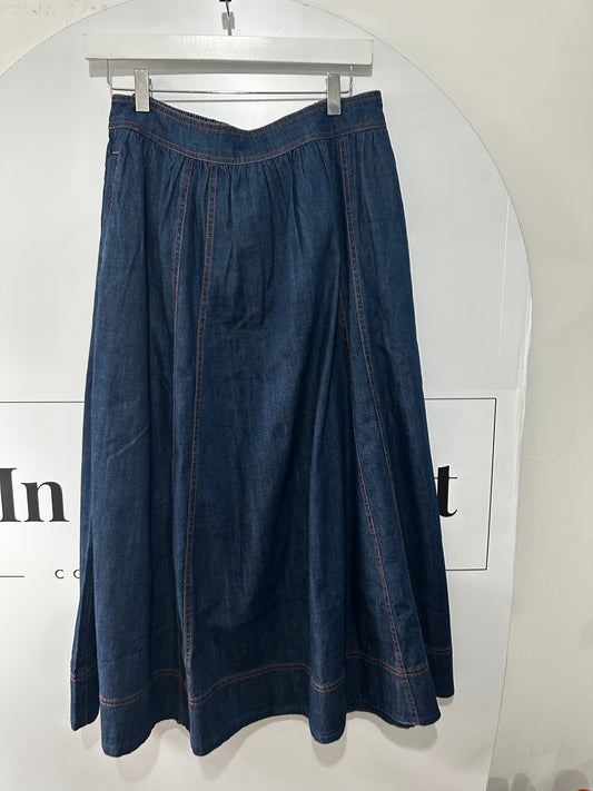 Brand New White Stuff Denim Maxi Skirt, Size 12 Reg