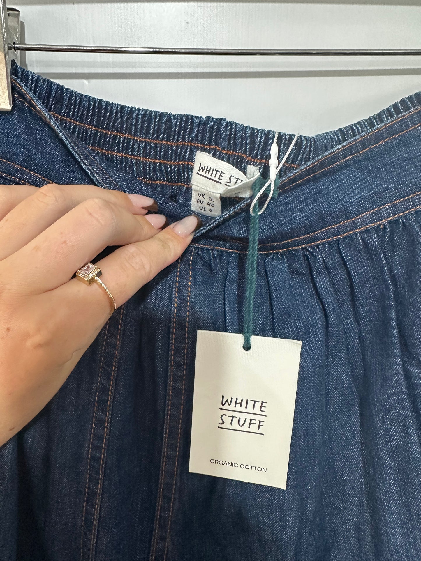 Brand New White Stuff Denim Maxi Skirt, Size 12 Reg