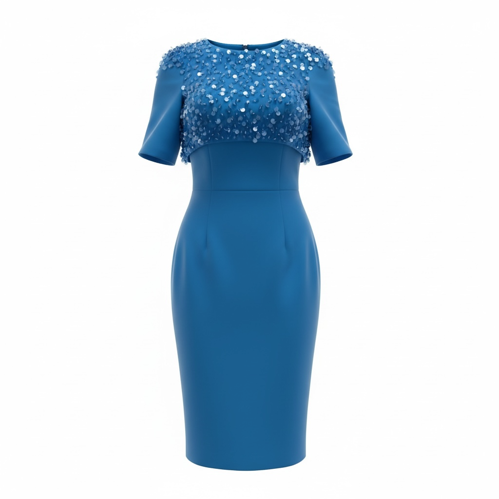 Blue Carla Ruiz Dress Ascot/Wedding, Size XS